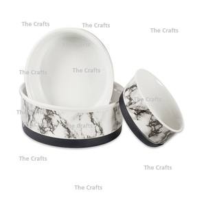 Juego de 2 Tazones Redondos para Comida de Perros en Mármol, Tazón para Comida de Gatos y Perros para Decoración de Jardín - Product Image 6