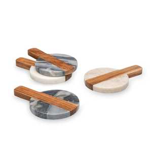 Sous-verre en bois et marbre de forme carrée, style classique pour la maison, l'hôtel, le restaurant, prix de gros, fabriqué à la main en Inde - Product Image 4