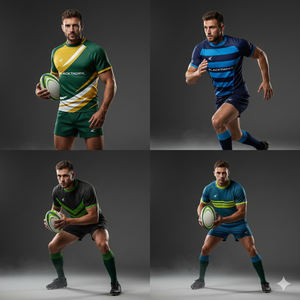 Uniformes de Rugby Personalizados con Impresión por Sublimación, Jersey para Adultos, Ropa de Rugby al por Mayor, Spandex y Poliéster - Product Image 6