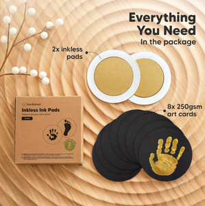 ELEVE Kit Moderne Écologique Léger et Réutilisable pour Empreintes de Pattes d'Animaux – Ensemble de Tampons d'Encre pour Chien et Chat, Cadre de Souvenir Commémoratif, DIY Mémoire - Product Image 4