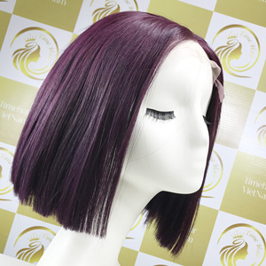 Borgoña rojo Glueless 2*6 Lacefront pelucas Bonestraight 8 ''10'' 12 ''extensiones de cabello humano vietnamita virgen Remy de alta calidad - Product Image 1