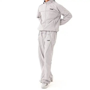 Vêtements de sport écologiques pour hommes, survêtement de jogging en nylon avec capuche coupe-vent à fermeture éclair, jogging d'entraînement d'hiver, grande taille - Product Image 1