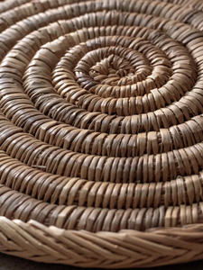 Dessous de plat en raphia naturel tissé à la main-Artisanat marocain authentique - Product Image 3