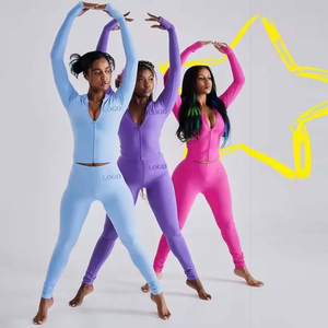 Ensemble survêtement femme de qualité supérieure, vente en gros, décontracté, uni, avec cordon de serrage, pantalon évasé, logo personnalisé, rouge - Product Image 6