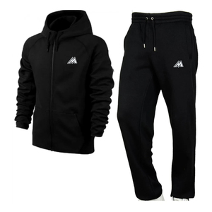 Offre Spéciale hommes survêtement couleur Pure poches avant survêtement à capuche Shorts survêtement homme sport Jogging costumes - Product Image 4