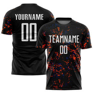 เสื้อฟุตบอลทีมแบบกำหนดเอง ระบายอากาศได้ดี โพลีเอสเตอร์ 100% 180gsm ลายพิมพ์แบบซับลิเมชั่น สำหรับสโมสร กิจกรรม ฝึกซ้อม ยืดหยุ่นได้ - Product Image 5
