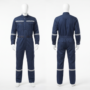 Unisex <b>Work</b> Coverall 245 GSM Cotton/Polyester Twill CE Certified Hi Vis Orange Reflective <b>Waterproof</b> Anti-Wrinkle Windproof - Product Image 6