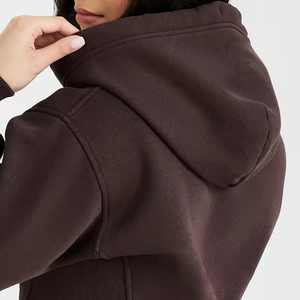 Sudadera Corta Informal para Mujer, Sudadera con Capucha, Ligera, de Manga Larga, Suave, Cómoda y Elegante para Usar en la Calle - Product Image 3