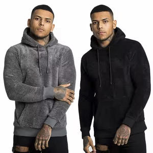 Sweat à capuche épais en polaire personnalisé pour homme, sweat à capuche d'hiver pour la salle de sport, sweat à capuche moelleux, impression numérique, respirant, écologique, séchage rapide, uni teint - Product Image 1