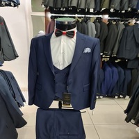 Setelan Jas Pria Ukuran Besar Model Slim Fit Double Breasted Lipit Tiga Potong Kasual Bisnis Musim Panas 100% Wol