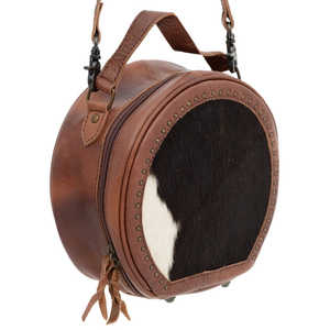 Nouveau Vintage bohème Style occidental peau de vache fourrure cuir cantine sac à main usiné épaule fronde sac à main pour les femmes - Product Image 2