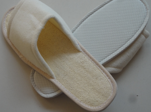 Pantoufle luffa confortable écologique soins des pieds diapositives naturel exfoliant Spa pantoufles pour adoucir la peau et le bien-être quotidien - Product Image 5