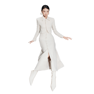 Veste d'hiver pour femmes bon prix veste courte ornée de Judy perlée à la main 64% coton 36% rayonne emballage personnalisé blanc - Product Image 1