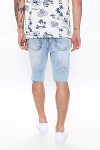 Customized Manufacturer Men Zipper Fly Jean <b>Shorts</b> Fit 100%Cotton Heavyweight Denim Solid Jean <b>Super</b> Ripped <b>Shorts</b> - Product Image 2