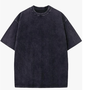 Camisetas Extra Grandes con Lavado Ácido para Hombre, 100% Algodón, Cuello Redondo, Manga Corta, Corte Regular, Estilo Casual Urbano, Transpirable - Product Image 6