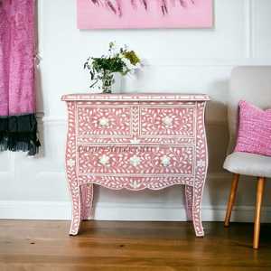 Belle table basse sur mesure avec thème floral complexe en couleurs bleu et blanc pour la décoration de la maison par l'artisanat croissant - Product Image 2