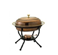 Réchaud à buffet rond, chauffe-plats, Offre Spéciale hôtel, service buffet, acier inoxydable, cuivre, nourriture suspendue, chauffe-plats de luxe