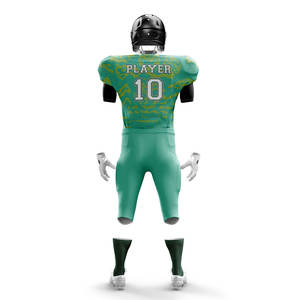 Camisetas de fútbol americano de poliéster 100% de alta calidad, conjunto de pantalones cortos, entrega gratuita, frente de malla transpirable, logotipo personalizado de talla grande - Product Image 2