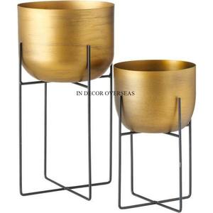 Top Qualité Métal Haute Qualité Plaqué Or Moderne Creative Art Designer Jardin Fleurs Pots Et Jardinières À Prix Compétitif - Product Image 5