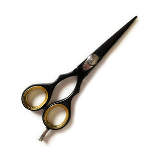 Ciseaux de coupe de cheveux de barbier acier inoxydable enduit de couleur noire fait ciseaux de Salon professionnel pour la beauté - Product Image 3