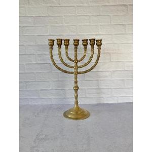 Candelabro Antiguo de 7 Brazos, Decoración de Mesa, Candelabro de Latón para Hanukkah, Navidad, Accesorios de Decoración de Mesa para Fiestas - Product Image 5