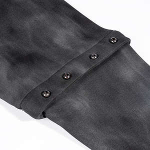 2026 New <b>Retro</b> Distressed Detachable Sleeve Hoodie, High-quality Heavyweight Loose Short Design, Rivet Distressed Hoodie - Product Image 5