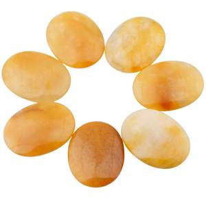 Piedra de Palma de Aventurina amarilla altamente pulida, piedra preciosa de ágata natural para meditación y curación, estilo mascota - Product Image 2