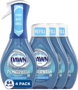 Dawn Platinum Powerwash Dish Spray - 4pcs/Pack 1 Spray (16oz) + 3 Refills (16oz each)