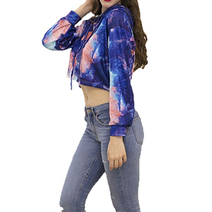 Sudadera con Capucha Corta de Invierno con Logotipo Personalizado de Último Diseño, Sudadera Corta con Capucha para Mujer, 100% Algodón de Felpa - Product Image 3