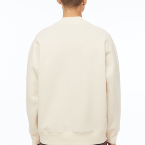 Último diseño de los hombres de cuello redondo personalizado de alta calidad bordado sudadera hombres suelta manga larga liso cuello redondo sudadera - Product Image 5