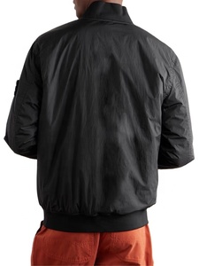 High Quality Canvas Stand Collar Winter High Street Customized Logo Chenille Embroidery Satin Quick Dry Breathable Bomber Jacket - Product Image 5