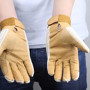 ถุงมือขี่ม้ากีฬาแบบกำหนดเองได้ ทำจากหนัง PU สายรัดข้อมือปรับได้ ซับเหงื่อ ระบายอากาศ รองรับการใช้งานหน้าจอสัมผัส - Product Image 4