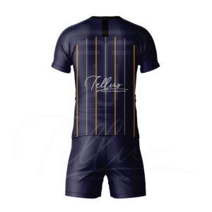 New <b>Model</b> Latest Printing Customized Logo Team Name Soccer Uniform Sets 100% Polyester Fabric V-neck Half Sleeve Seamless - Product Image 3