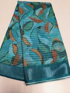 Nueva colección de vestido de algodón suave negro Material seda Color negro Saree con mangas completas Sari de boda para mujeres y niñas - Product Image 4