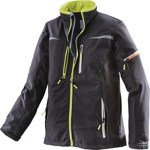 Terrax Workwear####Softshell <b>Raincoat</b>####Black/Lime Green####Size M - Product Image 1