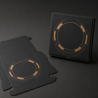 Boîte à pizza isolée en aluminium noir pour la livraison de pizzas chaudes, rétention de la chaleur, logo personnalisé, emballage alimentaire haut de gamme