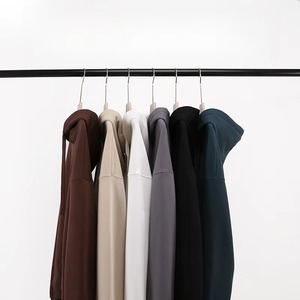 Sweat-shirts à capuche en molleton 100% coton, style décontracté, grande taille, respirants, pour l'hiver, de haute qualité, motif uni, col à capuche - Product Image 6
