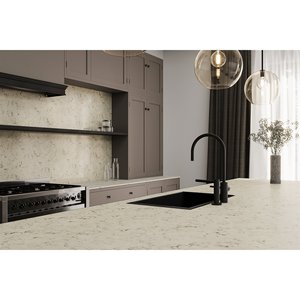 Plans de travail personnalisés pour cuisines et salles de bain en granit, comptoirs en pierre naturelle préfabriqués découpés sur mesure - Carrara Calacata pour projets hôteliers - Product Image 3
