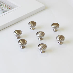 Modern Plastic Round Cabinet <b>Knobs</b> Brushed Nickel <b>Drawer</b> Pulls <b>Silver</b> Kitchen Cupboard Handles Furniture Hardware Eco-Friendly - Product Image 2