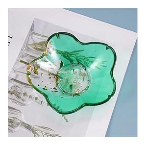 Bols à dessert en forme de fleur en résine verte Résine de haute qualité utilisée Meilleure résine Bols à salade et pâtes Abordable Inattendu Prix bas - Product Image 1