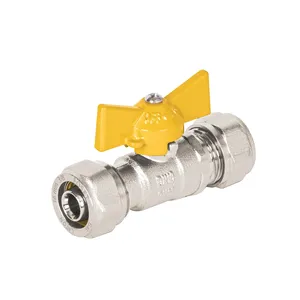 Vanne à sphère manuelle 2 unités pour PE-AL-PE Structure de contrôle Foset 3/8 'pour l'eau pour les infrastructures d'eau en boîte - Product Image 1