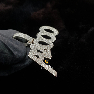 Hip Hop Iced Out Pendant in 925 Sterling Silver and Round Brilliant Cut Moissanite Diamonds for Unisex - Product Image 3