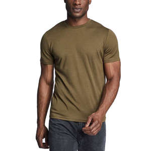 T-shirt de sport léger pour homme en spandex/polyester, séchage rapide, 120g, col rond, manches courtes, design uni, vente en gros - Product Image 6