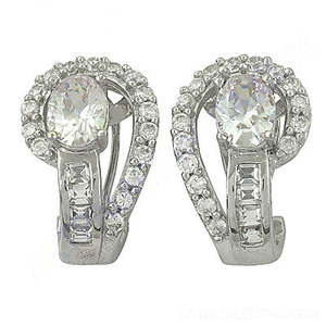 Pendientes de Aro Vintage para Mujer, Plata de Ley 925 con Circonita Cúbica, Chapados en Oro de 14K/18K, Regalo con Certificado GIA - Product Image 2