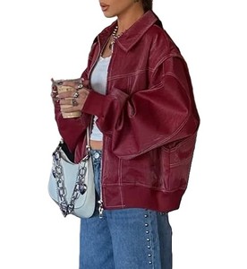 Vestes pour femmes de qualité supérieure, design tendance, vestes en cuir à fermeture éclair, couleur personnalisée, veste décontractée à la mode - Product Image 3