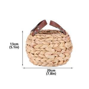 Panier à œufs de poule en jacinthe d'eau écologique de style campagnard en gros, panier de collecte avec poignées en provenance du Vietnam - Product Image 2