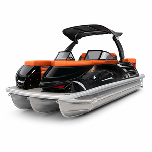 Bateau ponton sportif de luxe certifié CE pour S22A, 22 pieds, pour la pêche, la location familiale, en aluminium, avec moteur hors-bord, 200 CV - Product Image 2