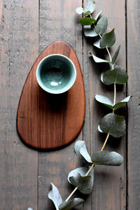 Ensemble de plateaux en bois élégant en matériau perlé Plateaux de service uniques pour la cuisine, le café et la décoration intérieure-Comprend du fromage pour les biscuits - Product Image 5