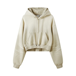 Venta al por mayor 100% algodón francés Terry Sudadera con capucha recortada de gran tamaño bordada a granel en blanco personalizado para el invierno DDP envío - Product Image 4
