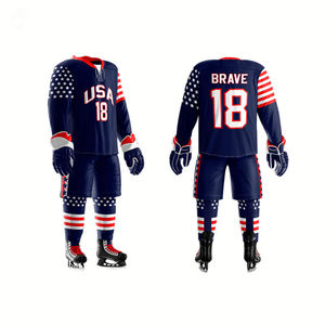 Ensemble d'uniformes de hockey personnalisés de haute qualité, vêtements de hockey sur glace professionnels pour hommes avec support ODM OEM - Product Image 3